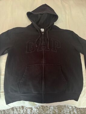 Gap Logo Black Zipper Hoodie